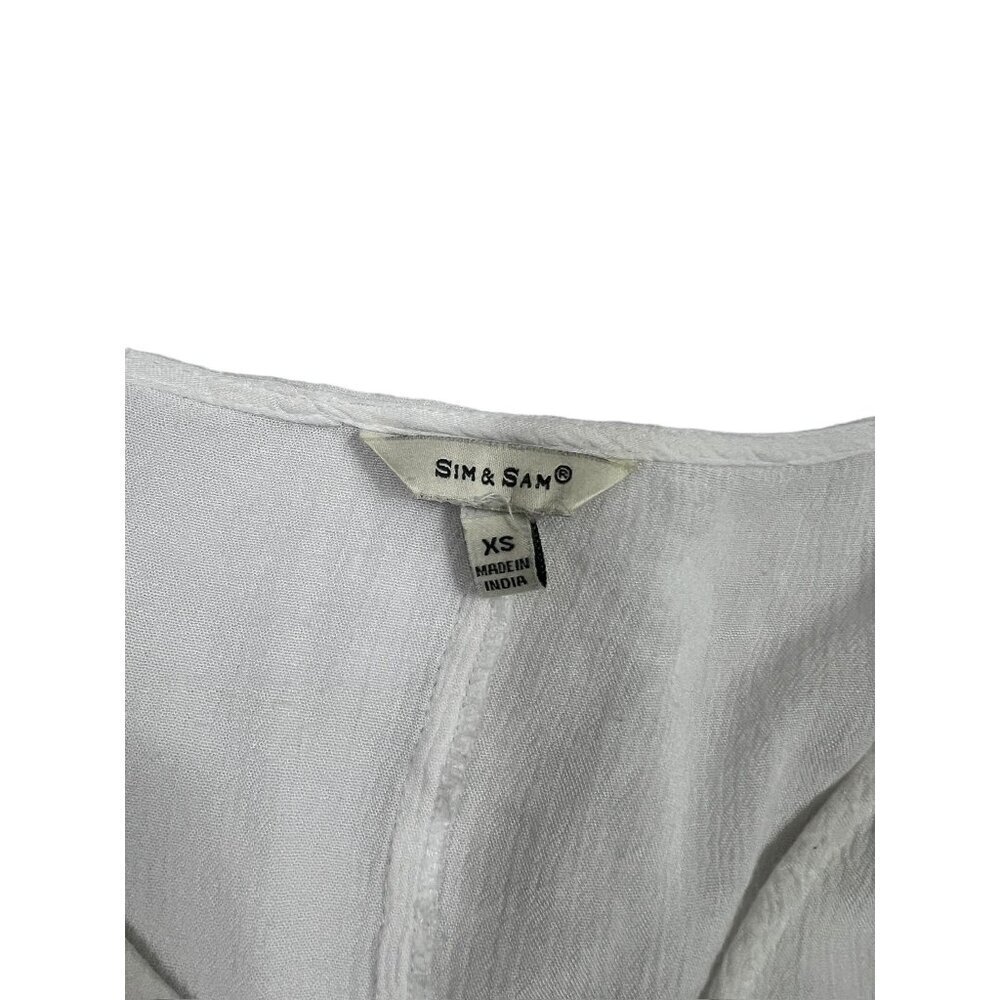 Sim & Sam Women's Lightweight White Long Sleeve Top - Picture 3 of 7